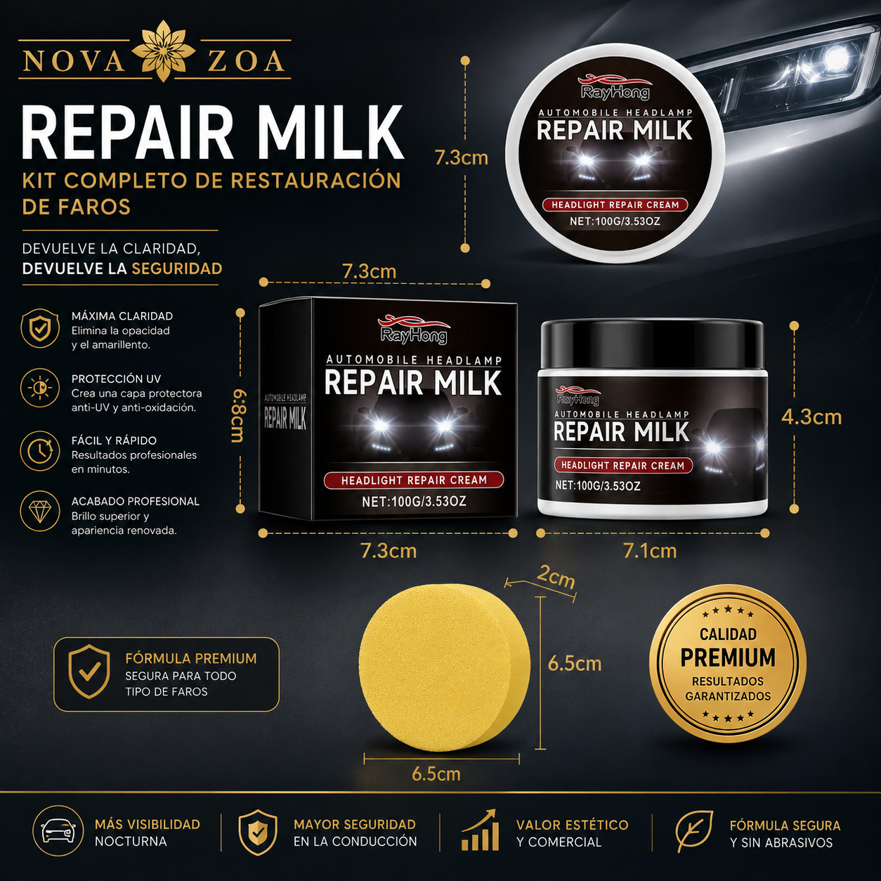 Restauradora de Faros 100g en Crema