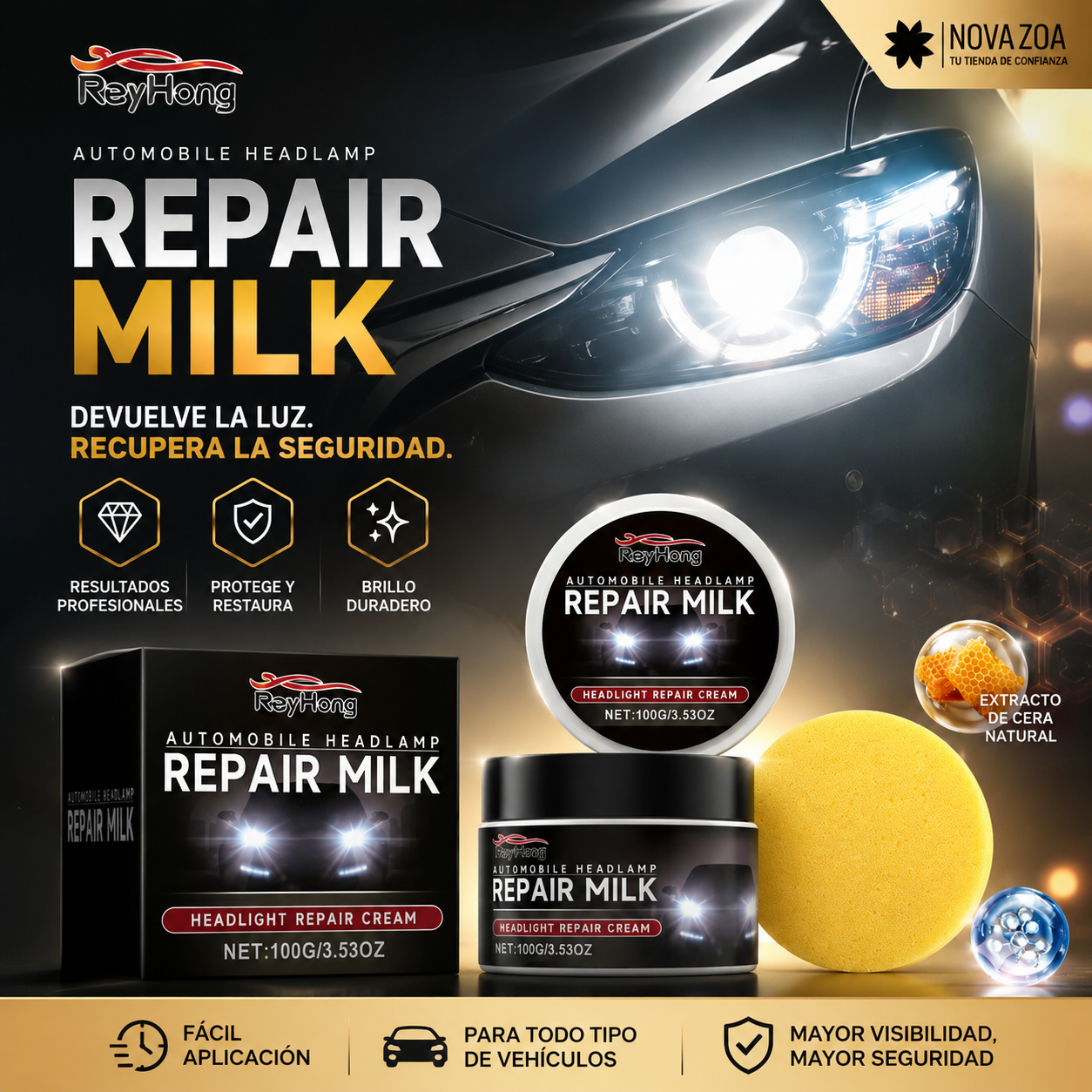 Restauradora de Faros 100g en Crema