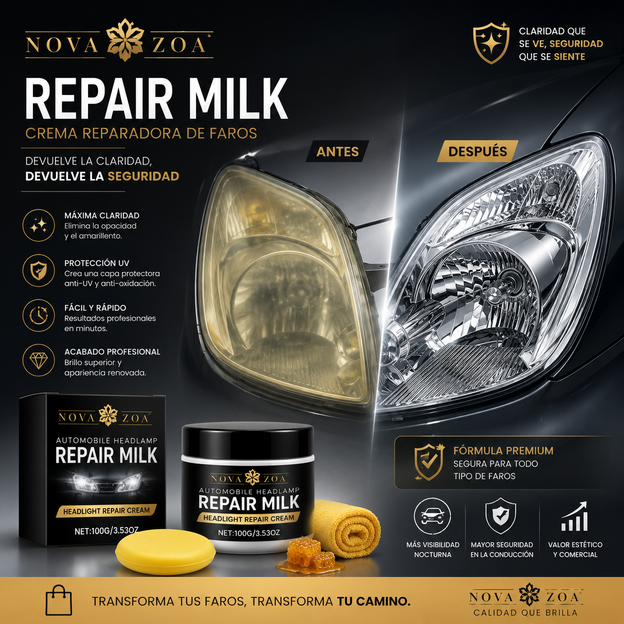 Restauradora de Faros 100g en Crema